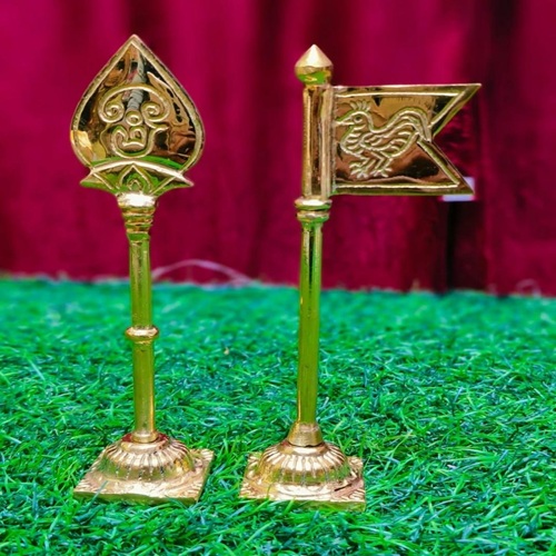 brass murugar vel & seval kodi