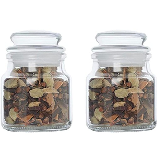 Glass spice jar container(Pack of 2)