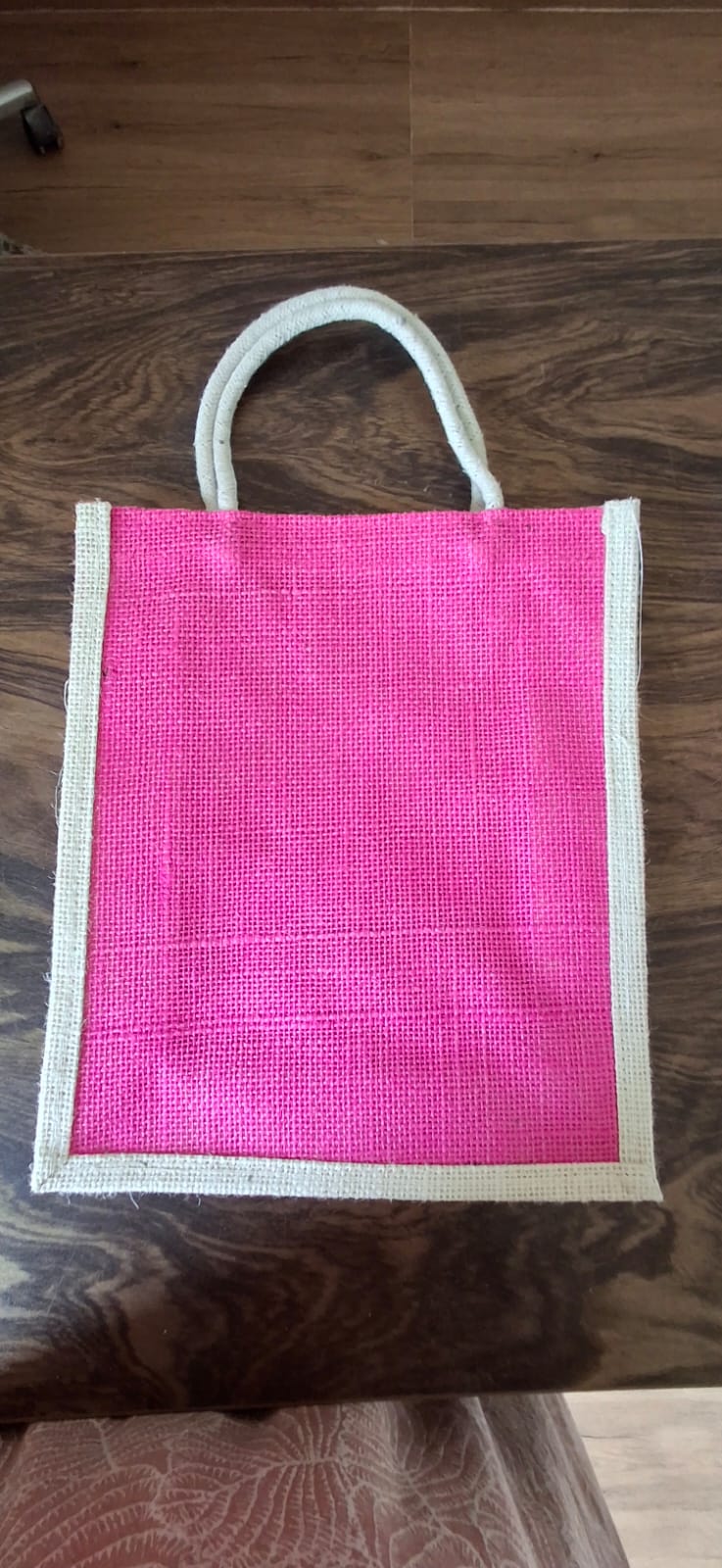 Small Jute Bag with simple Lace - Image 3