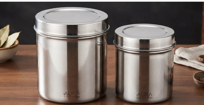 Stainless Steel Cylindrical Box