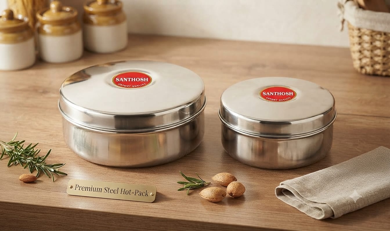 Stainless Steel round Matka shape box